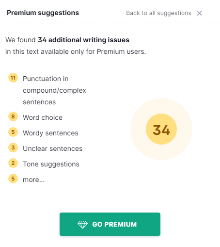 grammarly premium funktioner